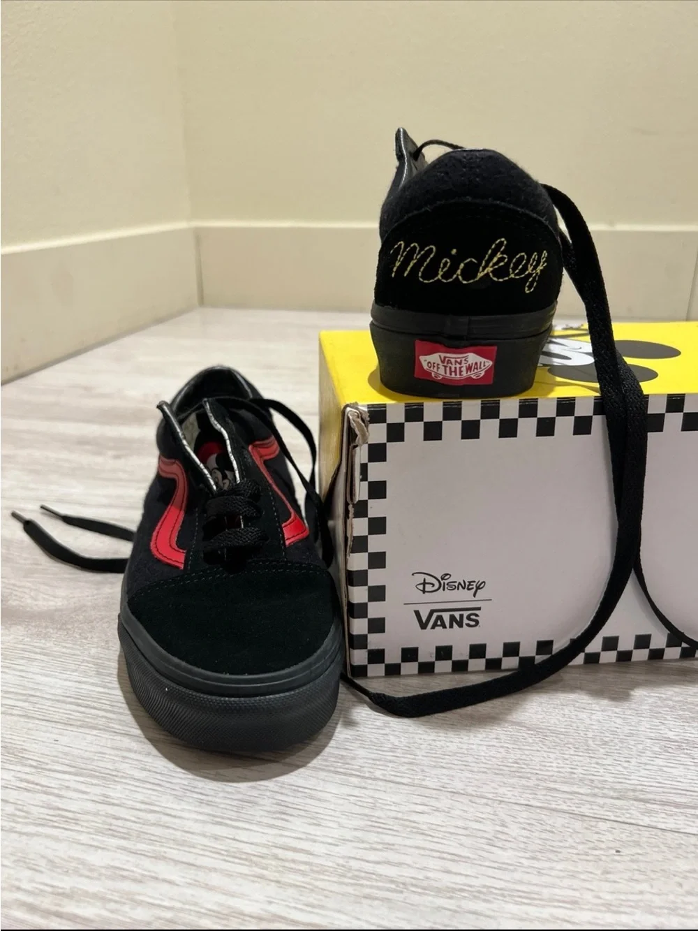 Vans x Disney Black & Red Mickey Mouse Old Skool Sneakers